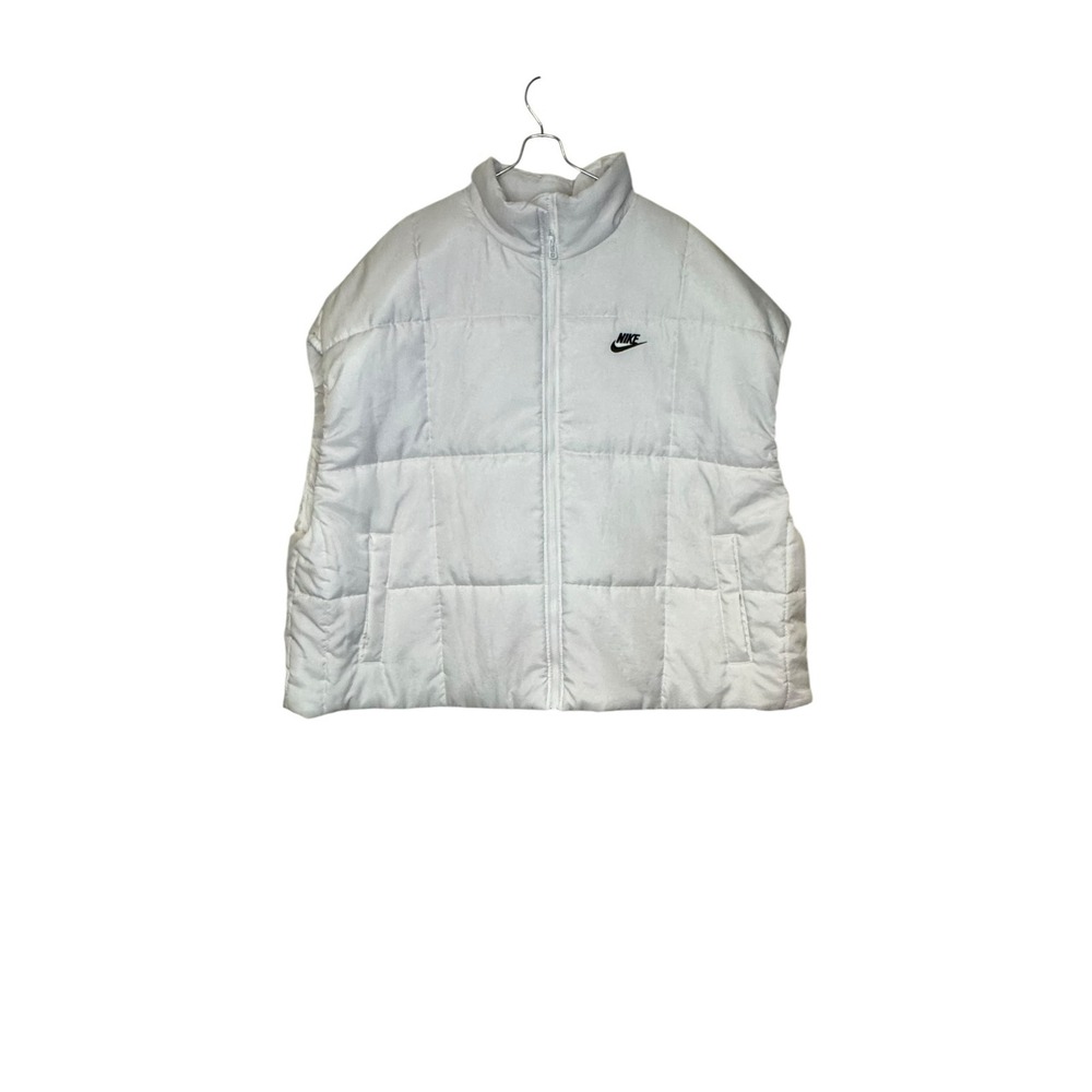 Nike Women's Vest Sportswear Classic Puffer Therma-Fit Zip Loose Fit White XXL
